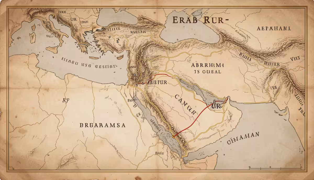 Mapa e estrutura literária da História de Gênesis.