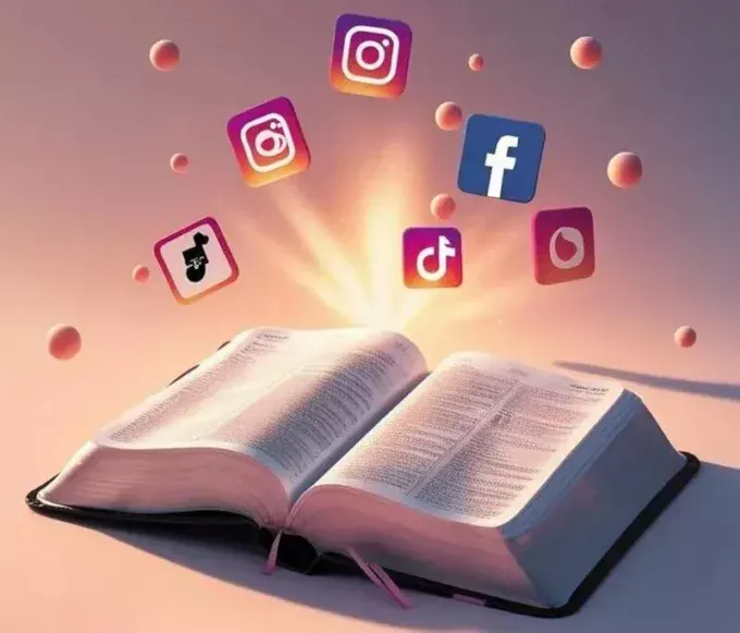 biblia aberta mostrando icones do instagram para 40 versículos bíblicos para bio do instagram 40 versículos bíblicos para bio do instagram que são perfeitos