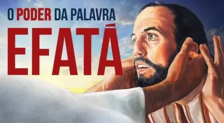 Jesus curando surdo com o poder da palavra efatá
